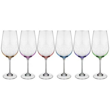 Набор бокалов для вина Bohemia Crystal, Viola, 550 мл, 6 предметов