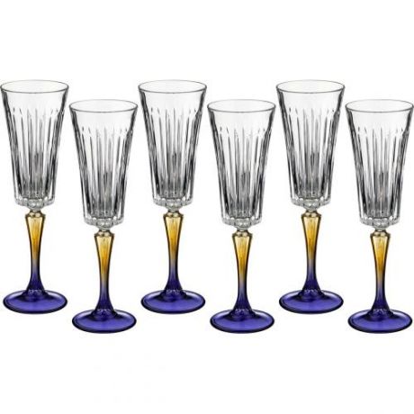 Набор бокалов для шампанского RCR, Джипси, 210 мл, 6 предметов