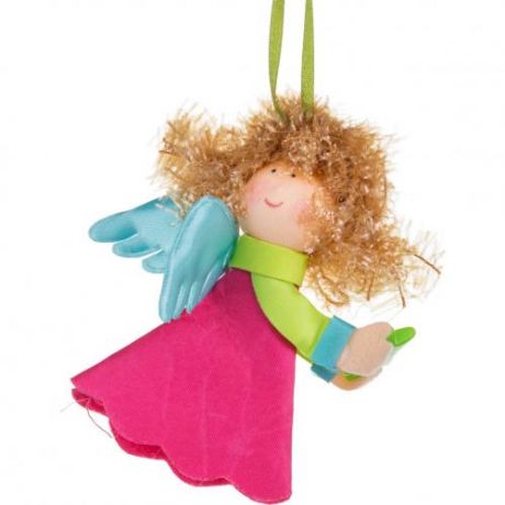 Елочная игрушка Arti-M, 9 см, розовый ангел
