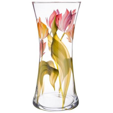 Ваза декоративная Glass Moon, Тюльпаны, 30 см, талия