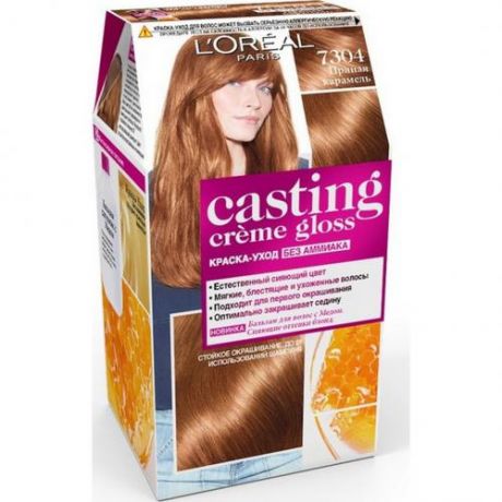 Краска для волос L'OREAL, Casting Creme Gloss, Пряная карамель, 7304, 254 мл