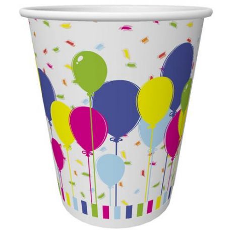 Набор стаканов одноразовых Duni, Balloons and confetti, 200 мл, 10 шт