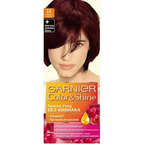 Краска для волос GARNIER, Color&Shine, Черная вишня, 3.6
