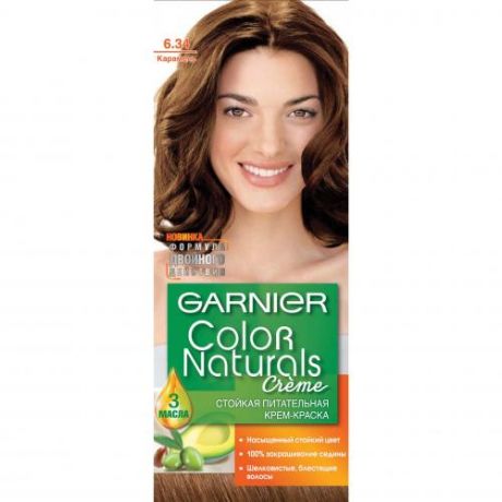 Краска для волос GARNIER, Color Naturals, Карамель, 6.34
