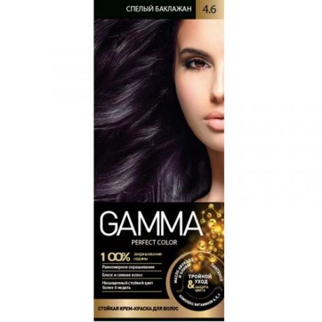 Краска для волос GAMMA, Perfect color, Спелый баклажан, 4.6