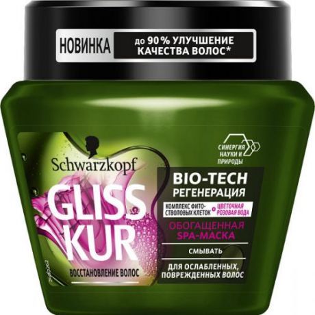 Маска для волос GLISS KUR, Bio-Tech, Регенерация, 300 мл