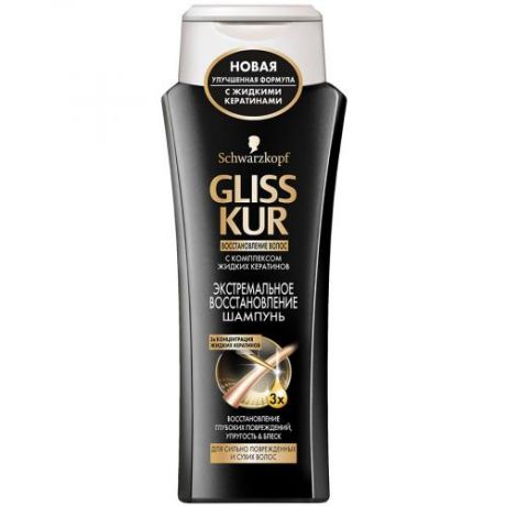 Шампунь для волос GLISS KUR, Экстремальное восстановление, 250 мл
