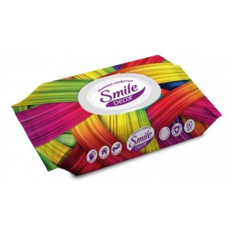 Салфетки влажные Smile, Dcor, 60 шт