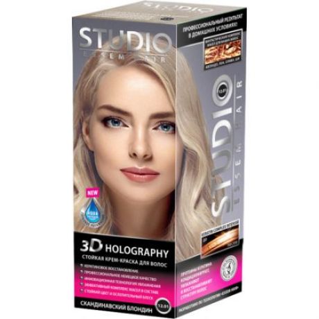 Краска для волос STUDIO, Essem Hair, 3D Golografic, Скандинавский блондин, 12.01