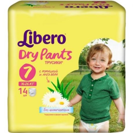 Подгузники-трусики Libero, Dry Pants, Size 7, 14 шт