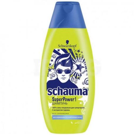 Шампунь Schauma, Super Power!, Для нормальных и ослабленных волос, 380 мл
