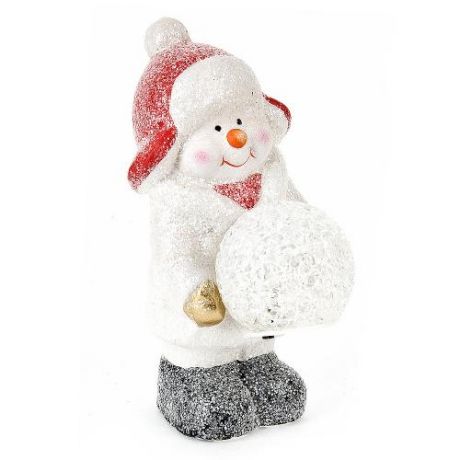 Фигурка декоративная Monte Christmas, Снеговик, 7*9*14 см, с подсветкой