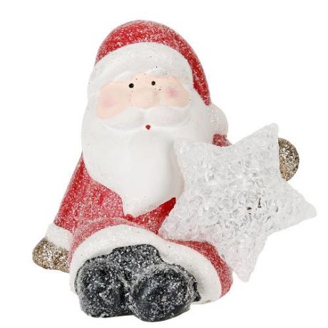 Фигурка декоративная Monte Christmas, Дед Мороз, 11*9*10 см, с подсветкой