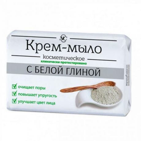 Крем-мыло Невская Косметика, С белой глиной, 90 г