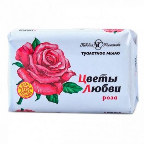 Мыло туалетное Невская Косметика, Цветы любви, Роза, 90 г