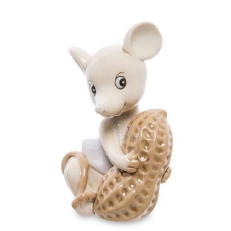 Фигурка декоративная Pavone, Мышка с орехом, 10,5 см