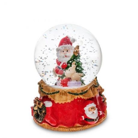Снежный шар Art East, Подарок под елкой, 12 см, с музыкой