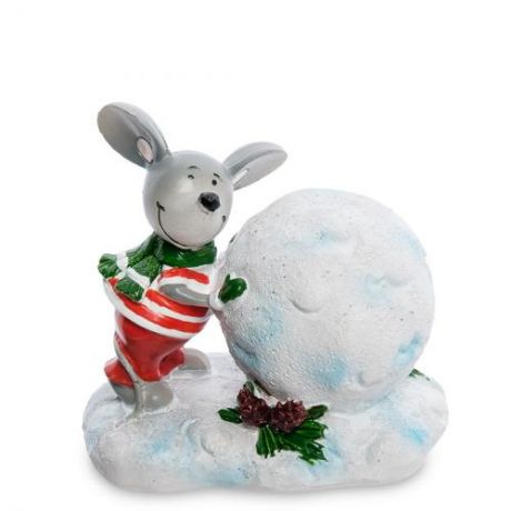 Фигурка декоративная Art East, Мышонок со снежным комом