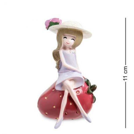 Фигурка декоративная Art East, Девочка в шляпе, 11 см, сиреневый