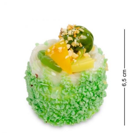 Магнит Art East, Пирожное, Восторг, 6,5 см, зеленый бисквит