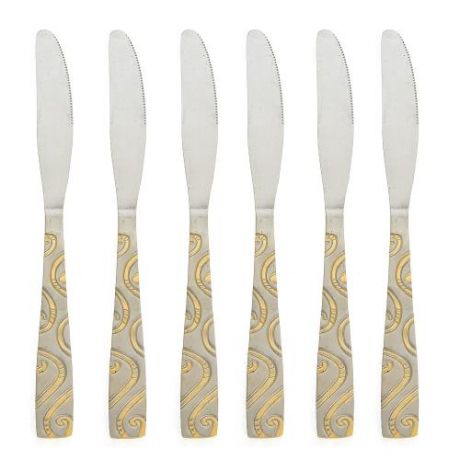Набор столовых ножей ENS, Золотой завиток, 6 предметов