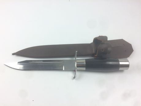 Нож Блокадник, черный, полированный