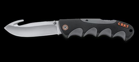 Складной нож CRKT Free Range Hunter Folder WITH GUT HOOK, сталь 8Cr13MoV, рукоять термопластик GRN