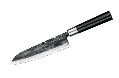 Набор кухонный - нож кухонный "Samura SUPER 5" Сантоку 182 мм, гвоздичное масло, салфетка