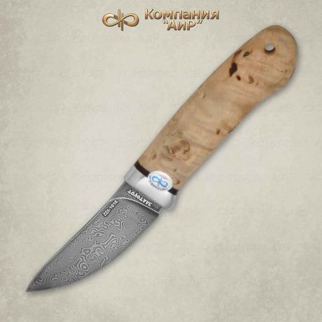 Нож разделочный АиР "Горностай", сталь ZDI 1016, рукоять карельская берез, алюминий