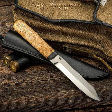 Нож туристический АиР "Засапожный-2", сталь 95х18, рукоять карельская береза