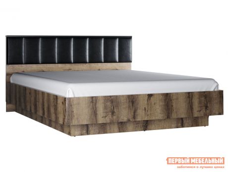Двуспальная кровать Первый Мебельный Кровать Джагер с мягким изголовьем и ПМ 160х200