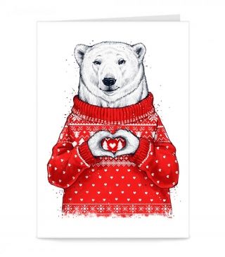 Медведица в красном свитере