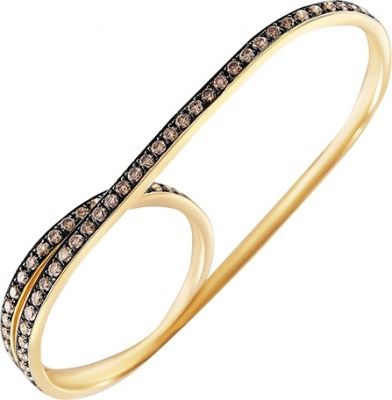 Кольцо с 70 бриллиантами из жёлтого золота