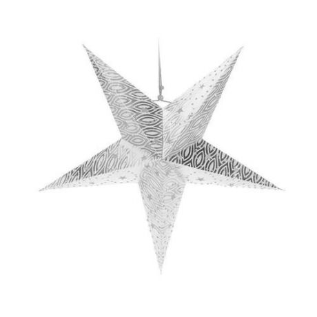 Подвесная звезда с орнаментом, 60 см, серебристая, в ассортименте