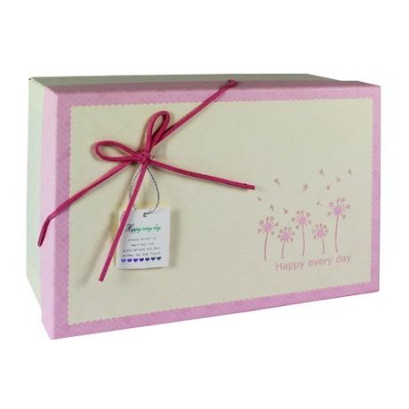 Коробка с бантиком, средняя, 18 х 18 х 8 см, розовая