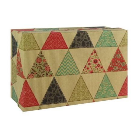 Коробка подарочная "Треугольники", 21 х 14 х 8 см
