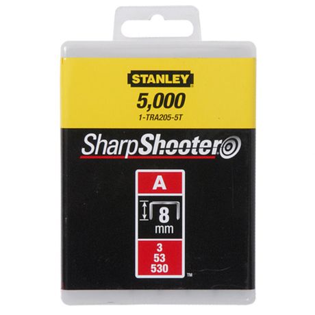 Скобы для степлера Stanley 1-TRA205-5T тип 53 П-образные 8 мм (5000 шт)