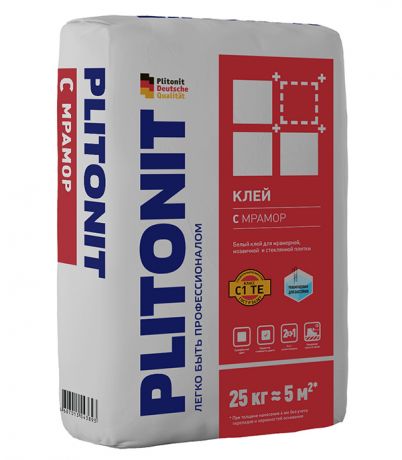Клей для плитки Plitonit C Мрамор 25 кг