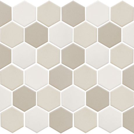 Мозаика STARMOSAIC Hexagon small LB Mix Antid бежевая 325х282х6 мм керамическая