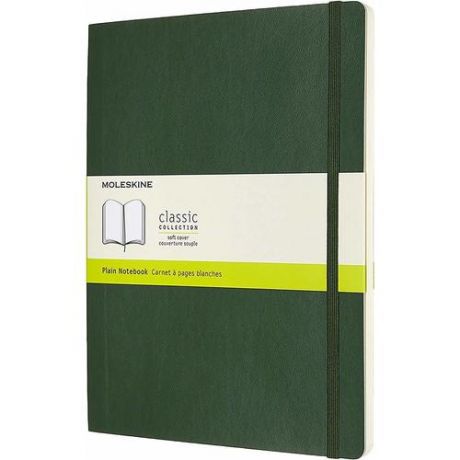 Блокнот "Classic" Soft" Xlarge, 96 листов, нелинованный, 19 х 25 см, зеленый