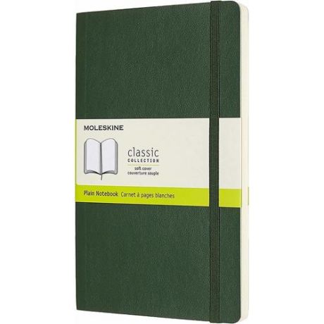 Блокнот "Classic" Soft" Large, 96 листов, нелинованный, 13 х 21 см, зеленый
