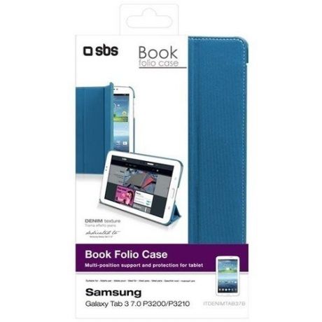 Чехол для Samsung Galaxy Tab3 "Book Folio Case", голубой