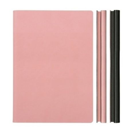 Блокнот "Signature Duo Lined" A5, 80 листов, двойной блок, розовый