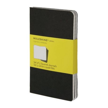 Блокнот в клетку "Set Оf 3 Squared Cahier Journals" черный Large