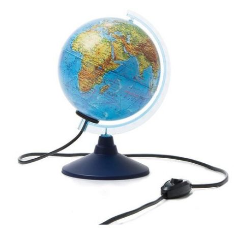 Глобус Земли физико-политический, с подсветкой, 150 мм