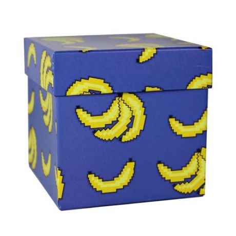 Коробка подарочная "Бананы",  9,5 х 9,5 х 9,5 см