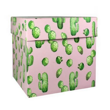 Коробка подарочная "Кактусы", 18,5 х 18,5 х 18,5 см