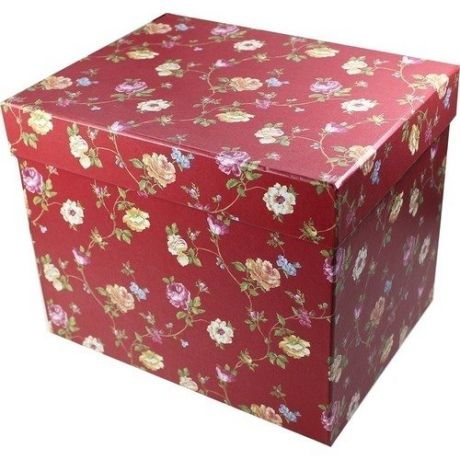 Подарочная коробка, 21,5 х 21 х 27 см, красная