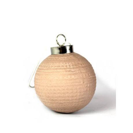 Елочный шар, 6 см, розовый