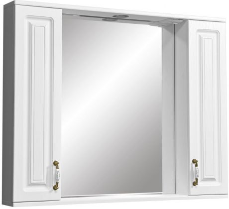 Зеркальный шкаф 100х80 см белая ольха Stella Polar Кармела SP-00000187